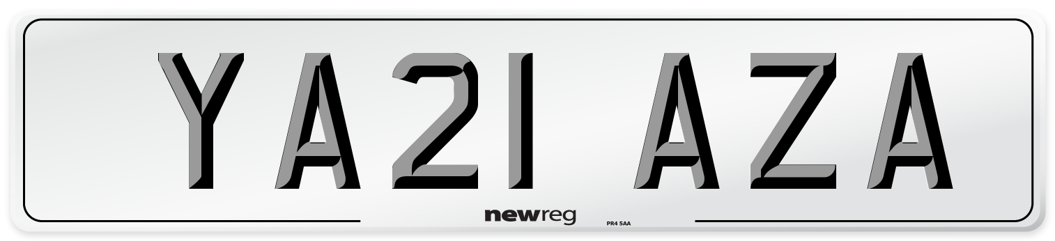 YA21 AZA Number Plate from New Reg